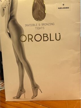 NIP Oroblu Invisible & Bronzing Tights Size M Nude Suntime